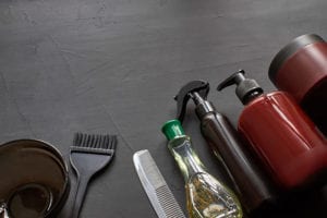 variety of hair care products